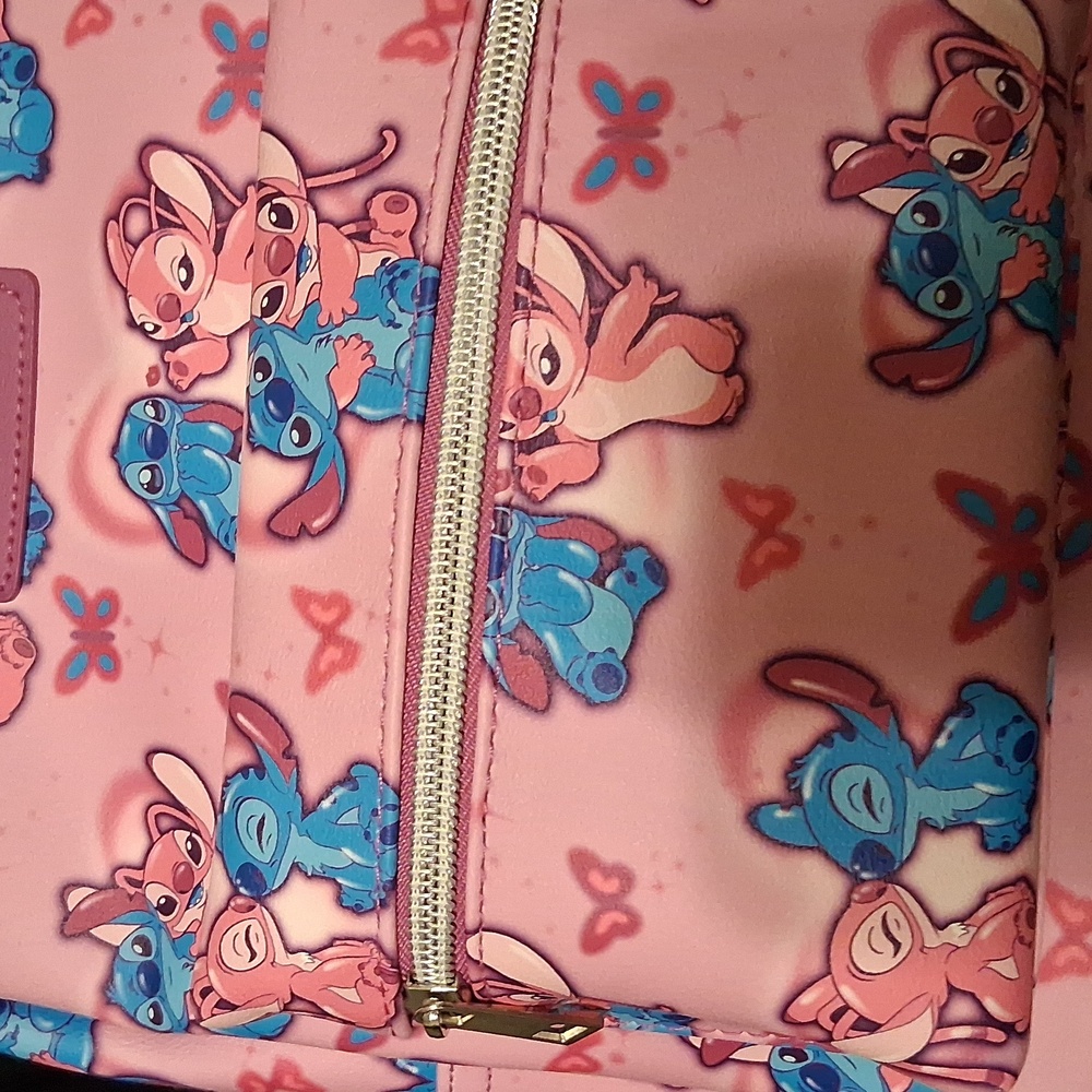 Disney Stitch Pink Kids Backpack - Picture 9 of 13